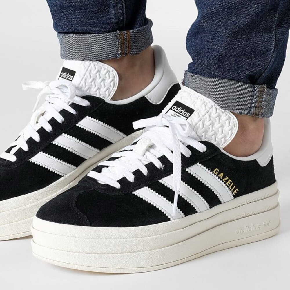 adidas Originals GAZELLE BOLD LIBERTY LONDON JI Black/Gold Women Shoes